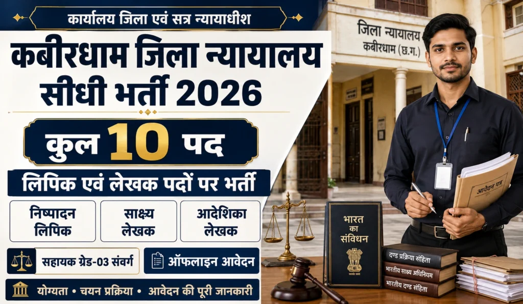 Kabirdham District Court Vacancy 2026
