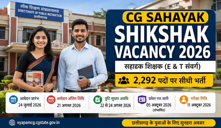 CG Sahayak Shikshak Syllabus 2026